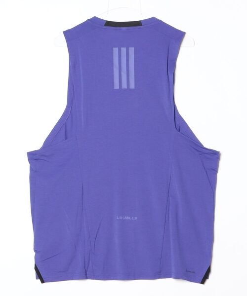 adidas(アディダス)の「Les Mills グラフィック タンクトップ / アディダス adidas(タンクトップ・メンズ・パープル・XX-LARGE/3XL/LARGE/X-LARGE/SMALL/MEDIUM/XX-SMALL/X-SMALL)」の3枚目の写真