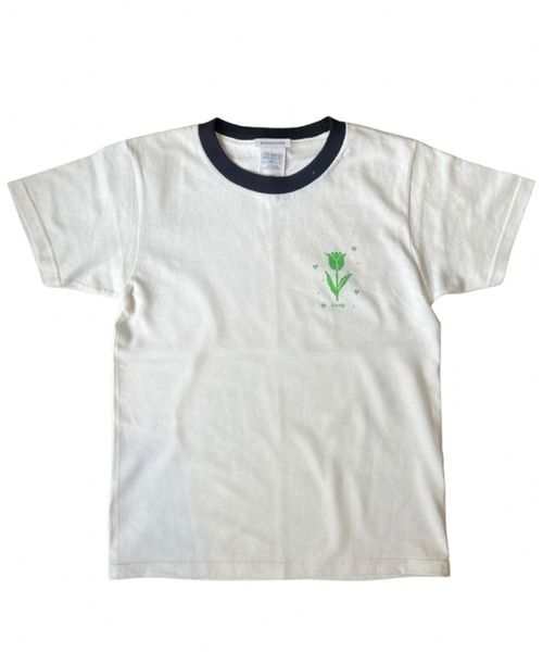 BLOOMING CHARM(ブルーミングチャーム)の「Lovely Tulip Mini T-shirt(Tシャツ/カットソー・レディース・レッド/ネイビー/ブラック・ONE SIZE)」の3枚目の写真