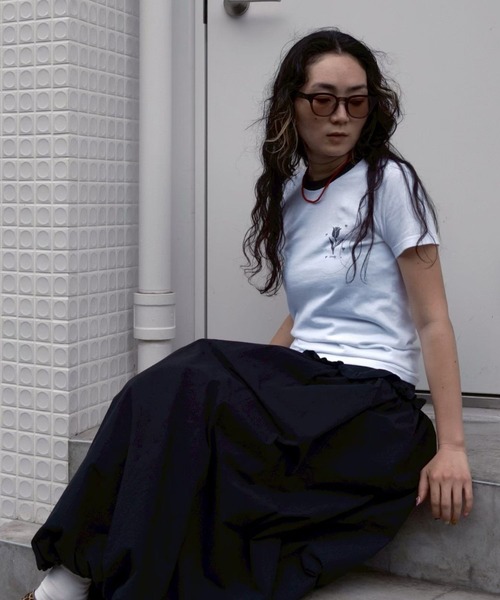 BLOOMING CHARM(ブルーミングチャーム)の「Lovely Tulip Mini T-shirt(Tシャツ/カットソー・レディース・レッド/ネイビー/ブラック・ONE SIZE)」の14枚目の写真