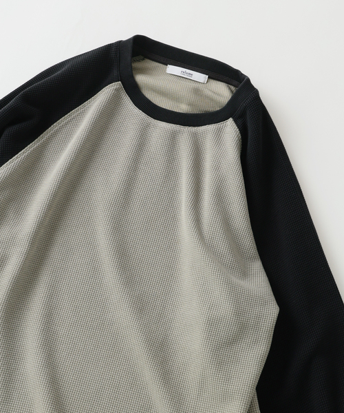 JOURNAL STANDARD relume(ジャーナルスタンダード レリューム)の「フェードワッフル ラグラン ロンT(Tシャツ/カットソー・メンズ・ブラウン/ブラック/ブルー・MEDIUM/LARGE)」の5枚目の写真