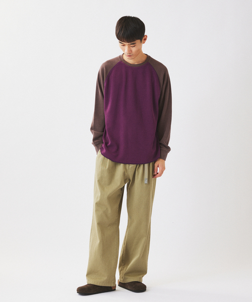 JOURNAL STANDARD relume(ジャーナルスタンダード レリューム)の「フェードワッフル ラグラン ロンT(Tシャツ/カットソー・メンズ・ブラウン/ブラック/ブルー・MEDIUM/LARGE)」の9枚目の写真