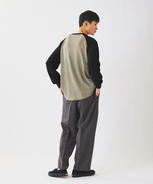 JOURNAL STANDARD relume(ジャーナルスタンダード レリューム)の「フェードワッフル ラグラン ロンT(Tシャツ/カットソー・メンズ・ブラウン/ブラック/ブルー・MEDIUM/LARGE)」の12枚目の写真