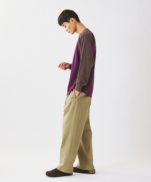 JOURNAL STANDARD relume(ジャーナルスタンダード レリューム)の「フェードワッフル ラグラン ロンT(Tシャツ/カットソー・メンズ・ブラウン/ブラック/ブルー・MEDIUM/LARGE)」の19枚目の写真