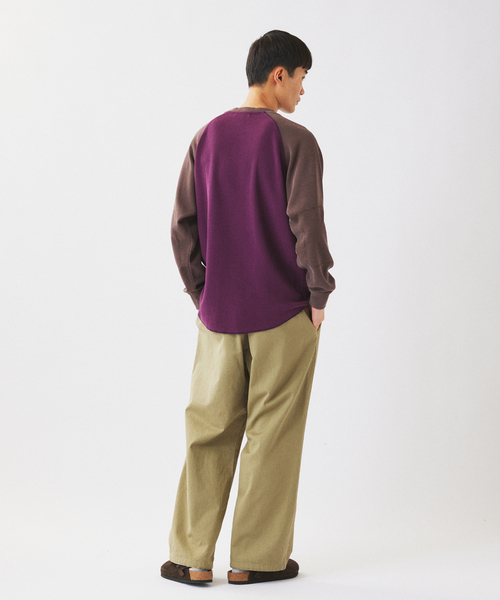JOURNAL STANDARD relume(ジャーナルスタンダード レリューム)の「フェードワッフル ラグラン ロンT(Tシャツ/カットソー・メンズ・ブラウン/ブラック/ブルー・MEDIUM/LARGE)」の20枚目の写真