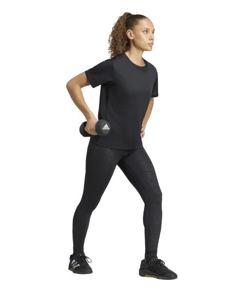adidas(アディダス)の「【別注】アディダス adidas トレーニング向け半袖Tシャツ 限定コラボ(Tシャツ/カットソー・レディース・ブラック/サックスブルー/スモークピンク・S/M/L/XL)」の9枚目の写真