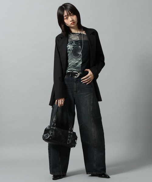 PAGEBOY(ページボーイ)の「【KISHI KAISEI】EXCLUSIVE ARTWORK ワンショルシアーロンT(Tシャツ/カットソー・レディース・グレー系その他/ブルー系その他4・FREE)」の9枚目の写真