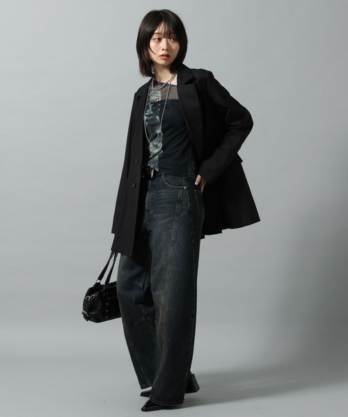 PAGEBOY(ページボーイ)の「【KISHI KAISEI】EXCLUSIVE ARTWORK ワンショルシアーロンT(Tシャツ/カットソー・レディース・グレー系その他/ブルー系その他4・FREE)」の12枚目の写真