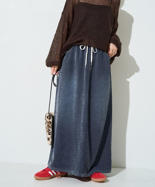 REMAKE LIKE DENIM LACE LAYERED SKIRT（デニムスカート）｜Ameri