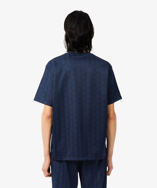 LACOSTE(ラコステ)の「モノグラムジャカードTシャツ(Tシャツ/カットソー・メンズ・ネイビー・2/3/4/5)」の5枚目の写真