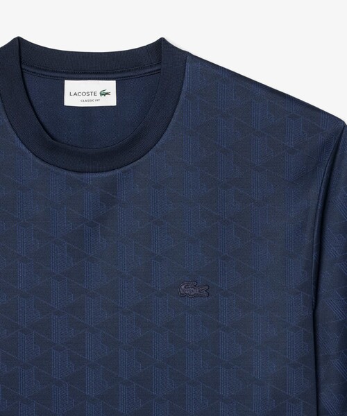 LACOSTE(ラコステ)の「モノグラムジャカードTシャツ(Tシャツ/カットソー・メンズ・ネイビー・2/3/4/5)」の7枚目の写真