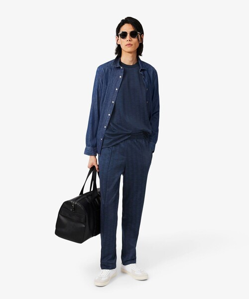 LACOSTE(ラコステ)の「モノグラムジャカードTシャツ(Tシャツ/カットソー・メンズ・ネイビー・2/3/4/5)」の8枚目の写真