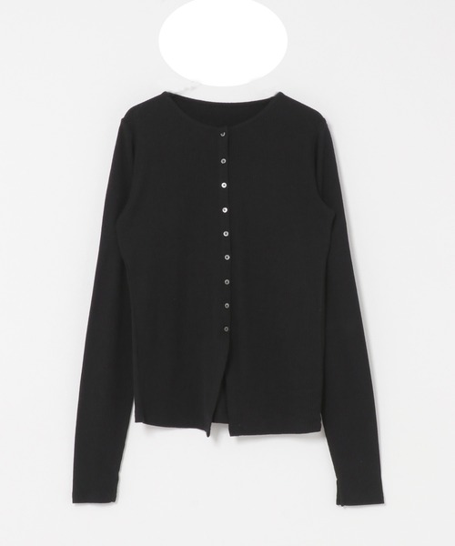URBAN RESEARCH DOORS(アーバンリサーチドアーズ)の「Vintage Rib Button Cardigan(カーディガン/ボレロ・レディース・ベージュ系その他/ブラック・FREE)」の14枚目の写真