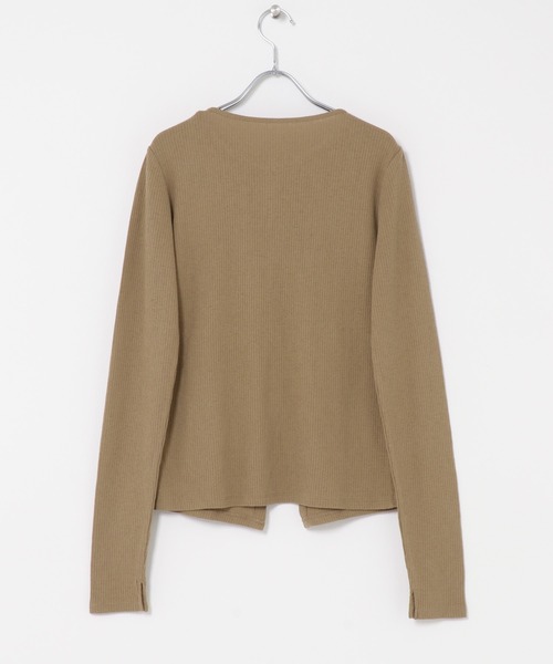 URBAN RESEARCH DOORS(アーバンリサーチドアーズ)の「Vintage Rib Button Cardigan(カーディガン/ボレロ・レディース・ベージュ系その他/ブラック・FREE)」の5枚目の写真
