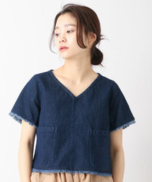 E hyphen world gallery | SS フリンジヘムオーバーシャツ(シャツ/ブラウス)