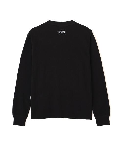 AVIREX(アヴィレックス)の「HONEYCOMB WAFFLE L/S HENLEY NECK T-SHIRT / ハニカムワッフル 長袖 ヘンリーネック Tシャツ / AVIREX / アヴィレックス(Tシャツ/カットソー・メンズ・ホワイト/ブラック/キナリ・XL/S/M/L)」の14枚目の写真