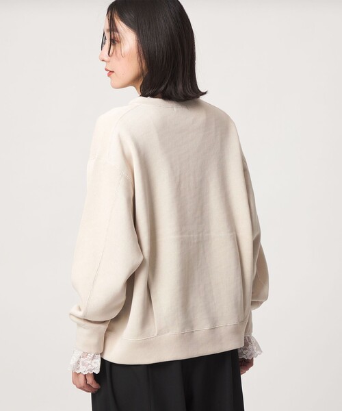green label relaxing(グリーンレーベルリラクシング)の「【WEB限定】<at ease>ダブルフェイス レースアップ プルオーバー カットソー(Tシャツ/カットソー・レディース・ブラック/ナチュラル・FREE)」の5枚目の写真