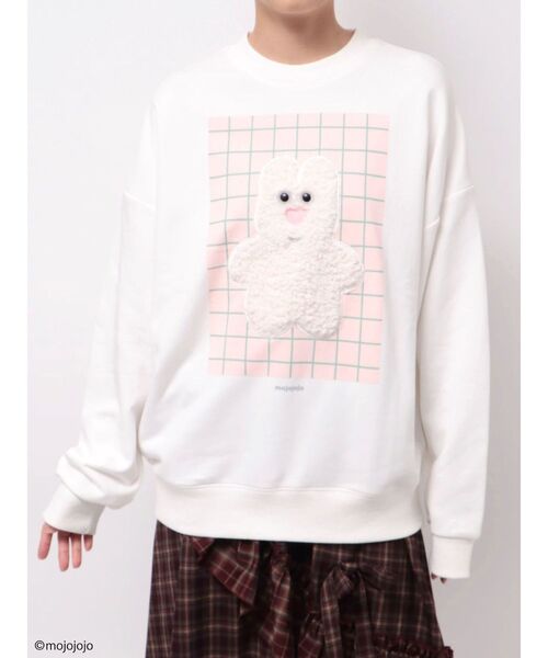 merry jenny(メリージェニー)の「もこもこmojojojoスウェット(スウェット・レディース・グレー/ライトグレー/オフホワイト・FREE)」の15枚目の写真