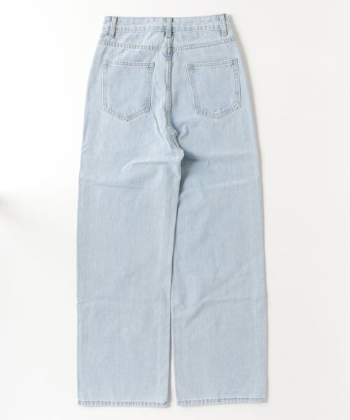 ASTORIA ODIER(アストリアオディール)の「レースリボンデニムパンツ(セミワイド)(デニムパンツ・レディース・ブルー・MEDIUM)」の2枚目の写真