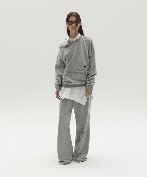 LCDC TM(エルシーディーシーティーエム)の「ASYMMETRIC-CUT スウェットシャツ(メランジグレー)(スウェット・レディース・その他・OS)」の1枚目の写真