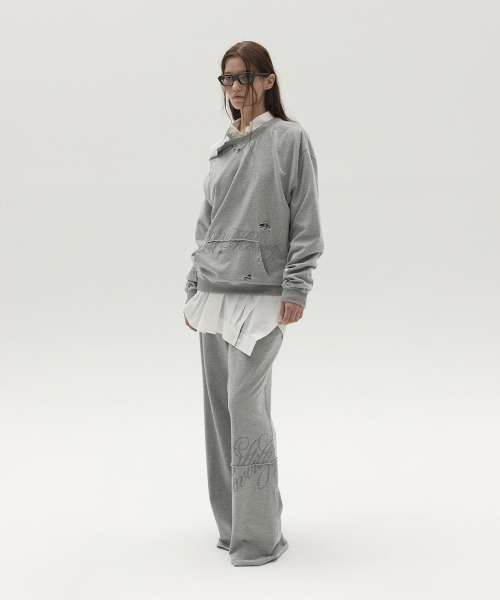 LCDC TM(エルシーディーシーティーエム)の「ASYMMETRIC-CUT スウェットシャツ(メランジグレー)(スウェット・レディース・その他・OS)」の2枚目の写真