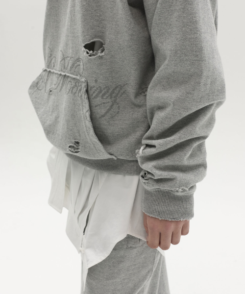 LCDC TM(エルシーディーシーティーエム)の「ASYMMETRIC-CUT スウェットシャツ(メランジグレー)(スウェット・レディース・その他・OS)」の8枚目の写真