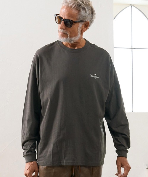 Maison code 13（メゾンコードサーティーン）の「mlt5811- Oversized Long Sleeve Tee カットソー(M26W-22)（Tシャツ/カットソー・メンズ・ブラック/ホワイト/チャコール・S/M/L/XL）」の19枚目の写真