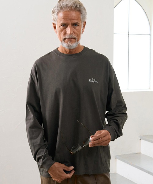 Maison code 13（メゾンコードサーティーン）の「mlt5811- Oversized Long Sleeve Tee カットソー(M26W-22)（Tシャツ/カットソー・メンズ・ブラック/ホワイト/チャコール・S/M/L/XL）」の21枚目の写真