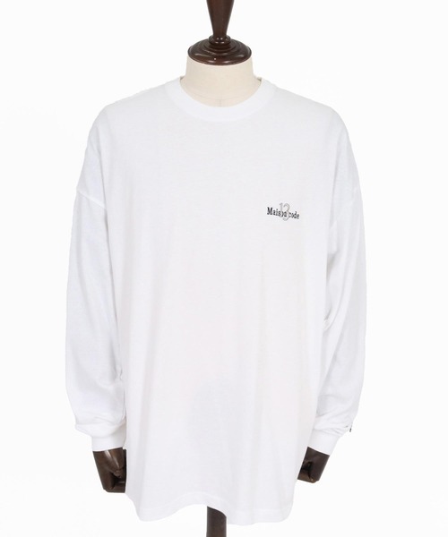 Maison code 13（メゾンコードサーティーン）の「mlt5811- Oversized Long Sleeve Tee カットソー(M26W-22)（Tシャツ/カットソー・メンズ・ブラック/ホワイト/チャコール・S/M/L/XL）」の5枚目の写真