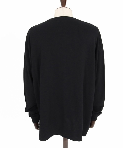 Maison code 13（メゾンコードサーティーン）の「mlt5811- Oversized Long Sleeve Tee カットソー(M26W-22)（Tシャツ/カットソー・メンズ・ブラック/ホワイト/チャコール・S/M/L/XL）」の8枚目の写真