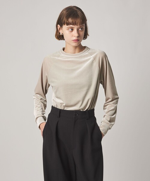 Steven Alan(スティーブンアラン)の「<Steven Alan>ベロア プルオーバー(Tシャツ/カットソー・レディース・オフホワイト/コバルトブルー・FREE)」の2枚目の写真