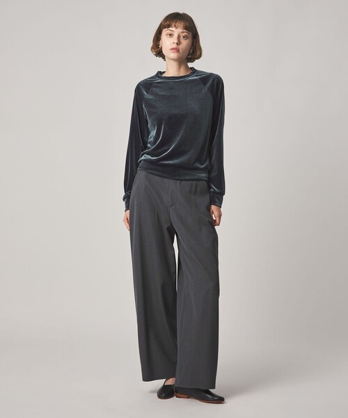 Steven Alan(スティーブンアラン)の「<Steven Alan>ベロア プルオーバー(Tシャツ/カットソー・レディース・オフホワイト/コバルトブルー・FREE)」の3枚目の写真