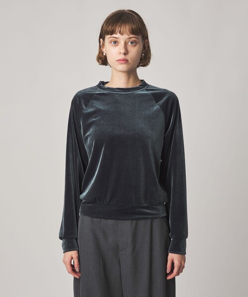 Steven Alan(スティーブンアラン)の「<Steven Alan>ベロア プルオーバー(Tシャツ/カットソー・レディース・オフホワイト/コバルトブルー・FREE)」の5枚目の写真