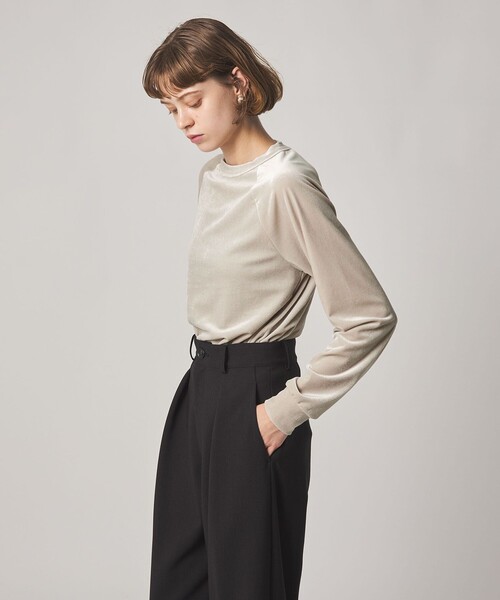 Steven Alan(スティーブンアラン)の「<Steven Alan>ベロア プルオーバー(Tシャツ/カットソー・レディース・オフホワイト/コバルトブルー・FREE)」の9枚目の写真