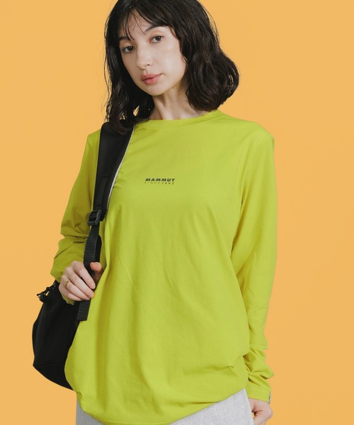 Mammut(マムート)の「MAMMUT/マムート QD Logo Print Longsleeve T-shirts AF Men ロゴ プリント ロングスリーブ Tシャツ アジアンフィット フロントプリント UVカット 速乾 抗菌防臭 クルーネック 長袖 ロンT ジャストサイズ スリムフィット(Tシャツ/カットソー・メンズ・イエロー・M/L)」の1枚目の写真