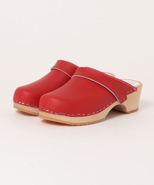 MOHEDA TOFFELN(モヘダトフェール)の「MOHEDA TOFFELN (モヘダトフェール) / サボサンダル LINA ウッドサンダル(サンダル・レディース・ホワイト/レッド・36/37/38/39/35)」の2枚目の写真