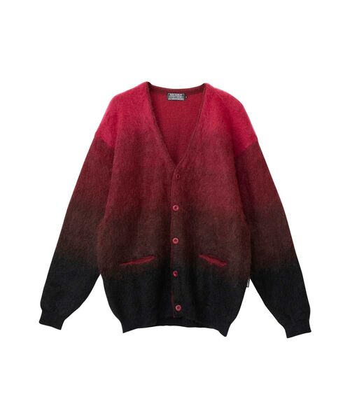 HYSTERIC GLAMOUR(ヒステリックグラマー)の「グラデーション カーディガン(カーディガン/ボレロ・メンズ・ネイビー/レッド・LARGE/MEDIUM/X-LARGE)」の1枚目の写真