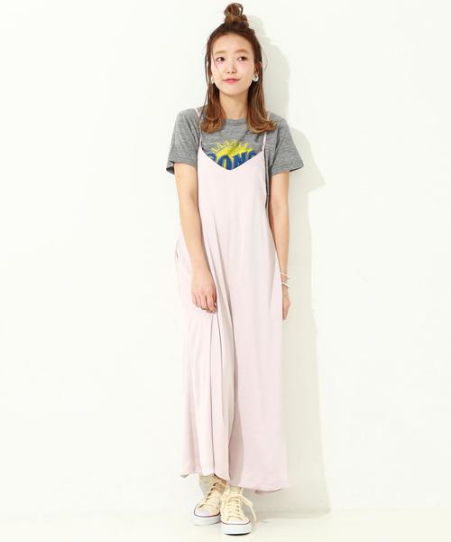 Another Edition（アナザーエディション）の「サテンキャミサロペット/ aeMBC PeサテンCAMI SLPT◆（サロペット/オーバーオール・レディース・ライトピンク/ライトグレー/ブラック/オリーブ・フリー）」の4枚目の写真