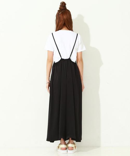 Another Edition（アナザーエディション）の「サテンキャミサロペット/ aeMBC PeサテンCAMI SLPT◆（サロペット/オーバーオール・レディース・ライトピンク/ライトグレー/ブラック/オリーブ・フリー）」の5枚目の写真