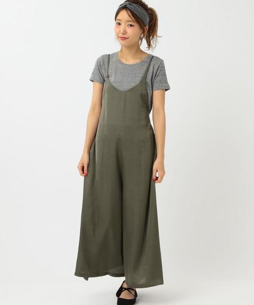 Another Edition（アナザーエディション）の「サテンキャミサロペット/ aeMBC PeサテンCAMI SLPT◆（サロペット/オーバーオール・レディース・ライトピンク/ライトグレー/ブラック/オリーブ・フリー）」の22枚目の写真