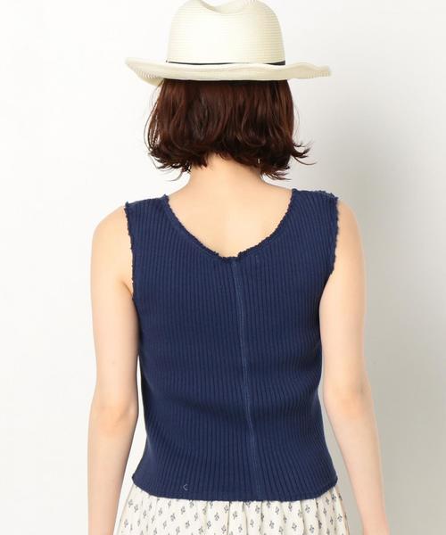 Another Edition(アナザーエディション)の「断ち切りVネックノースリーブプルオーバー/AEMFC タチキリ V/N NSL PO◆(ニット/セーター・レディース・ホワイト/イエロー/ネイビー/ブラウン・FREE)」の11枚目の写真