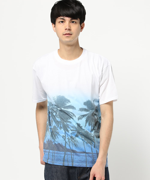 WEGO(ウィゴー)の「WEGO/シーサイドプリントTシャツ(Tシャツ/カットソー・メンズ・ブルー系その他/イエロー/レッド/ブルー・MEDIUM/LARGE)」の12枚目の写真