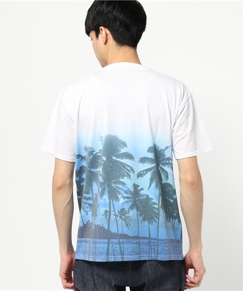 WEGO(ウィゴー)の「WEGO/シーサイドプリントTシャツ(Tシャツ/カットソー・メンズ・ブルー系その他/イエロー/レッド/ブルー・MEDIUM/LARGE)」の8枚目の写真