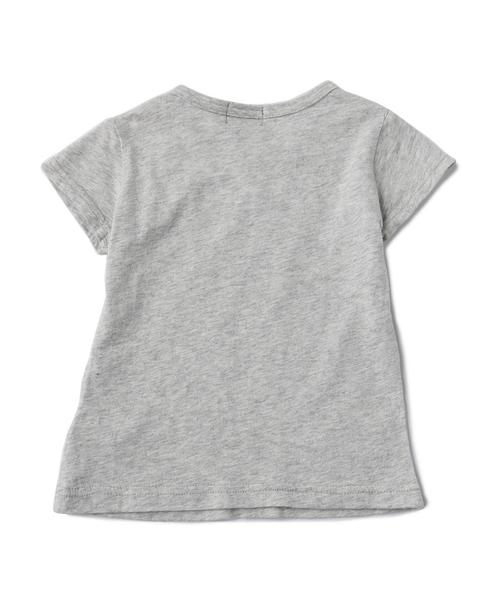 green label relaxing（グリーンレーベルリラクシング）の「【BABY】GRIN プリント リボンツキTシャツ◆（Tシャツ/カットソー・キッズ・グレー/ワインレッド・85cm）」の3枚目の写真