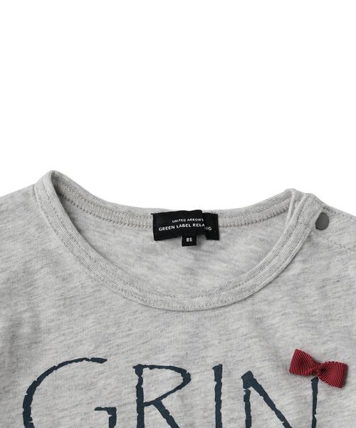 green label relaxing（グリーンレーベルリラクシング）の「【BABY】GRIN プリント リボンツキTシャツ◆（Tシャツ/カットソー・キッズ・グレー/ワインレッド・85cm）」の4枚目の写真