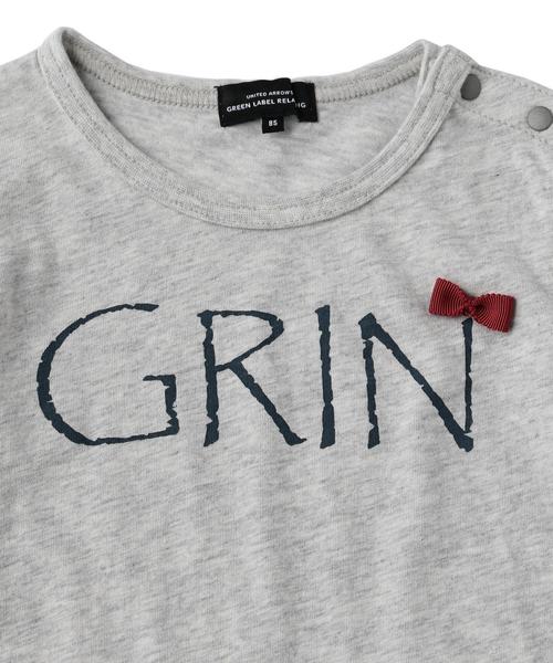 green label relaxing（グリーンレーベルリラクシング）の「【BABY】GRIN プリント リボンツキTシャツ◆（Tシャツ/カットソー・キッズ・グレー/ワインレッド・85cm）」の9枚目の写真