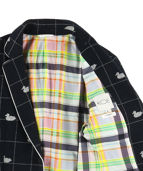 koe×THOM BROWNE（コエトムブラウン）の「[KOE×THOM BROWNE]WOMENS DUCK SPORTCOAT（テーラードジャケット・レディース・ネイビー・SMALL/LARGE/MEDIUM）」の19枚目の写真