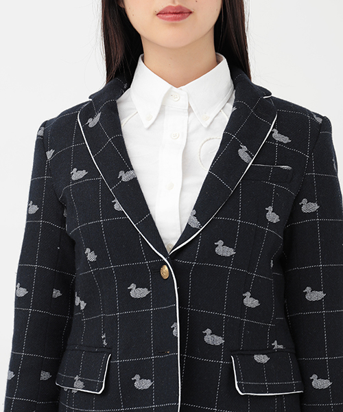koe×THOM BROWNE（コエトムブラウン）の「[KOE×THOM BROWNE]WOMENS DUCK SPORTCOAT（テーラードジャケット・レディース・ネイビー・SMALL/LARGE/MEDIUM）」の13枚目の写真