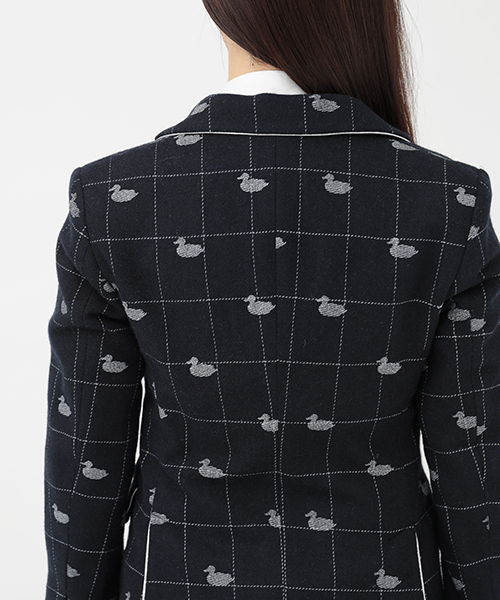 koe×THOM BROWNE（コエトムブラウン）の「[KOE×THOM BROWNE]WOMENS DUCK SPORTCOAT（テーラードジャケット・レディース・ネイビー・SMALL/LARGE/MEDIUM）」の16枚目の写真