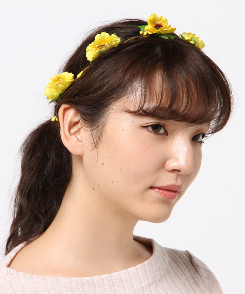 チチカカ(チチカカ)の「フラワークラウン(その他ヘアアクセサリー)」|イエロー