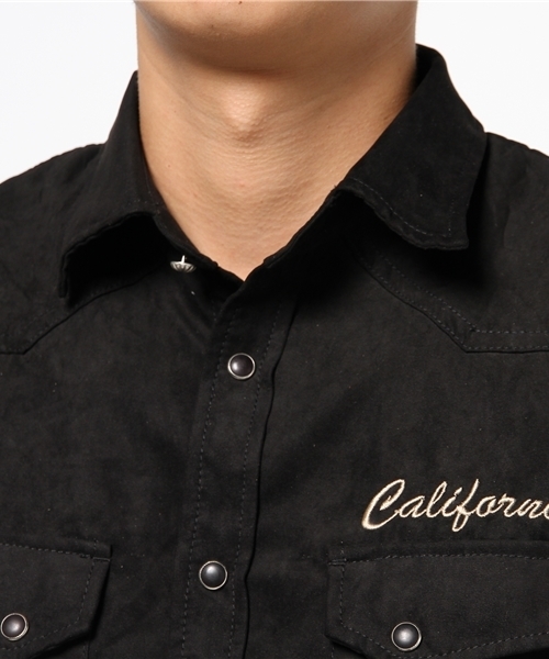 JACKROSE（ジャックローズ）の「フェイクスウェードWTシャツ（シャツ/ブラウス・メンズ・キャメル/ブラック・M/L/XL）」の8枚目の写真